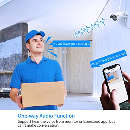 Hiseeu نظام كاميرا الأمان اللاسلكية Hiseeu Pro WiFi، مجموعة NVR 16CH 4K، 8 قطع كاميرا أمان CCTV بدقة 5MP للاستخدام الداخلي/الخارجي، رؤية ليلية، مقاومة للماء، كشف الحركة، قرص صلب سعة 3TB - Image 4