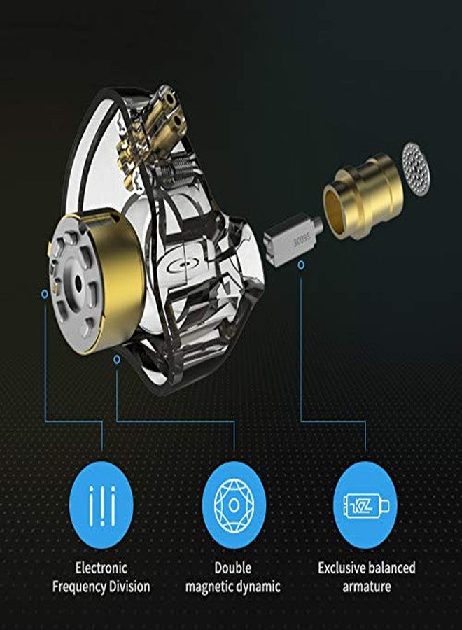 CCA KZ ZSN Pro Dual Drivers 1BA 1DD in Ear Earphones HiFi Power Bass Earbuds Headphones High Clarity Sound Wired Earphones with Detachable Cable for Audiophile Musician - Image 3