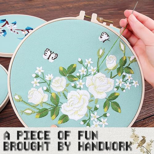 Dercuy 10 Skeins White Embroidery Floss, White Embroidery Thread, Friendship Bracelet String, Cross Stitch for DIY Making, Embroidery Crafts - Image 5