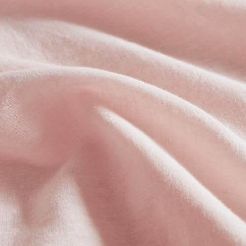 Hyde Lane Linen Duvet Cover Set King Size, 3Pcs Textured French Flax Linen Cotton Blend Bedding Set, Natural and Organic, Soft and Breathable, with 2 Pillow Shams, 104"x90", Pink - Image 3