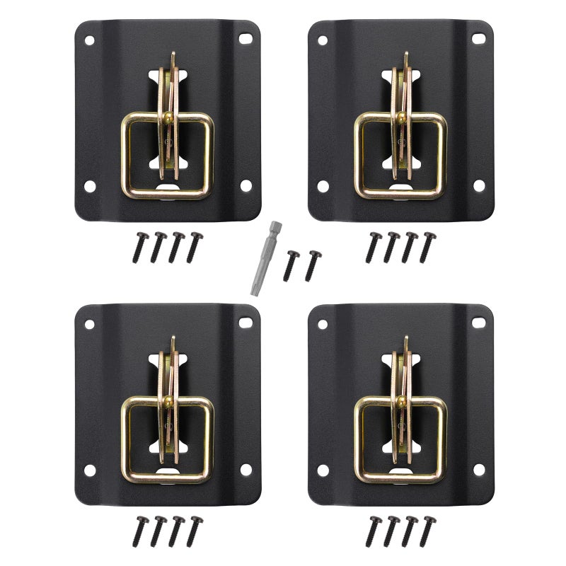 Forccord 4pcs Tie Down Anchors Plates for 2015-2023 2024 2025 2026 Ford F150 F250 F350 & Raptor Replacement of FL3Z-99000A64-B FL3Z-9928408-AB Accessories - Image 1