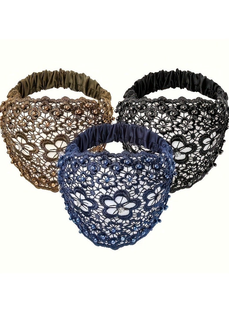 3pcs Ladies Crochet Flower Artificial Hollow Fashion Hair - Image 4