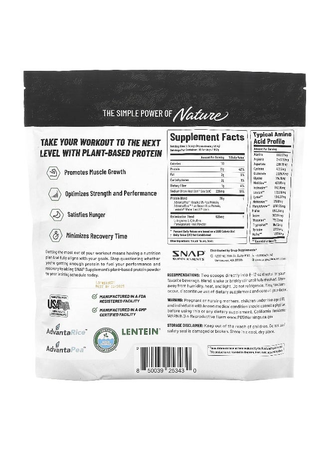 SNAP SUPPLEMENTS - Snap Supplements, Plant Protein, Vegan Protein Powder, Banana, 853 g - Image 1