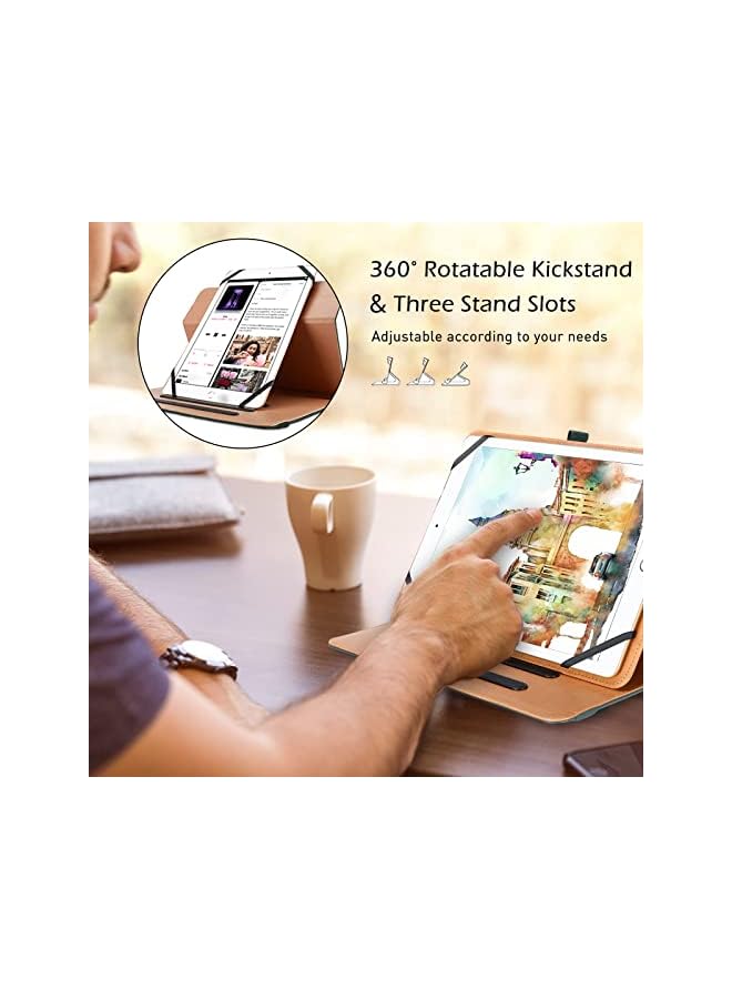 Procases 9"-10.1" Inch Universal Tablet Case, Protective Cover Stand Folio Case for 9 10 10.1 Inch Android Touchscreen Tablet, with 360 Degree Rotatable Kickstand and Multiple Viewing Angles -Teal - Image 3