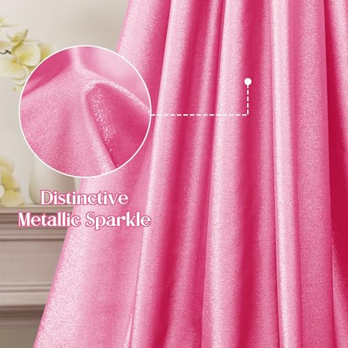 Entisn Pink Glitter Fabric by The Yard, 1 Yard x 59 Inch Shimmer and Shiny Fabric with Silver Metallic Sparkle, Sparkly Cloth for Stage Costume, Fashion Dress, DIY Crafts, Party Decoration - Image 5