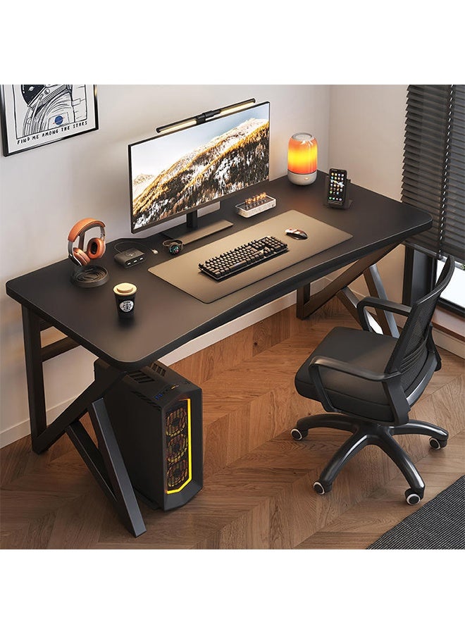 Spides Gaming Desk Double K Shape Design Computer Desk Ergonomic PC Desktop Computer Table Carbon Fiber Lines Desktop Home Office Workstation Computer Desk for Home Office Study - Image 1