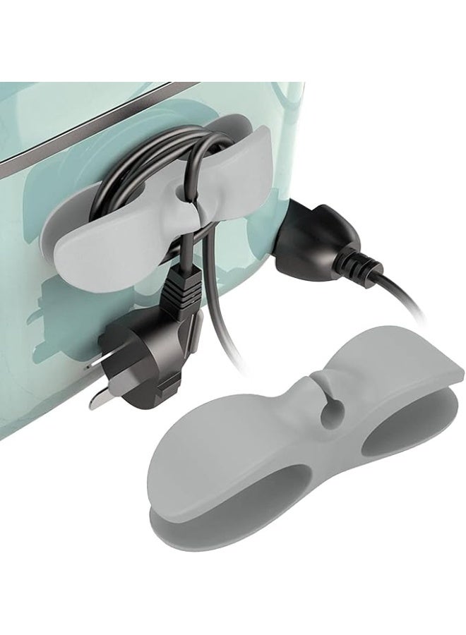 (2 Pack) Cord Organizer – Cable Holder for Electrical Appliances, Cord Management for Home, Office, Car & Desk - Image 1