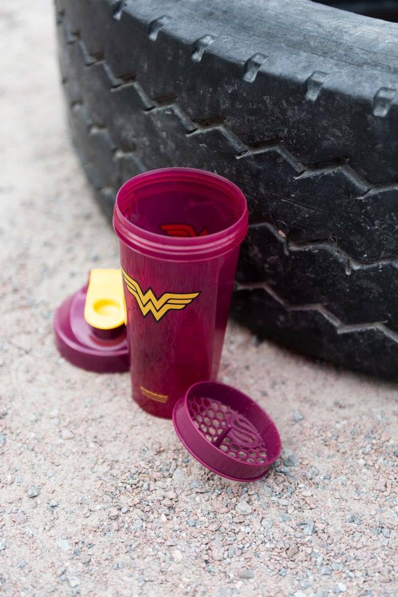 Smartshake Lite Justice League Protein Shaker Bottle 800ml – DC Comics Water Bottle, Leakproof BPA Free Gym Shaker Bottle for Protein Shakes And Protein Powder - Wonder Women Logo - Image 4
