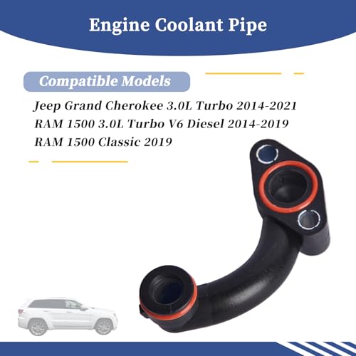 Getfarway Engine Coolant Pipe 68211200AC Compatible with Jeep Grand Cherokee 2014-2021 / Ram 1500 2014-2019 - Image 2
