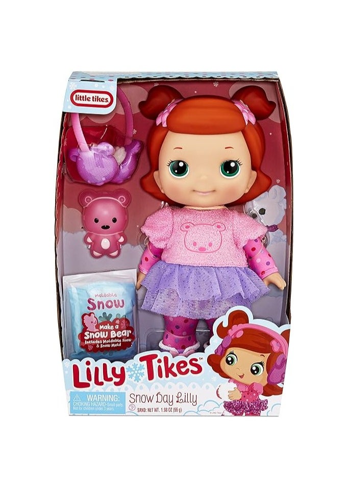 little tikes Tikes Day Lilly Doll and Accessories-Winter-Themed Toy-Encourages Imaginative Play-Includes Outfit, Earmuffs, and Bear Snow Mould-for Toddlers Ages 3 Years Plus  - Image 4
