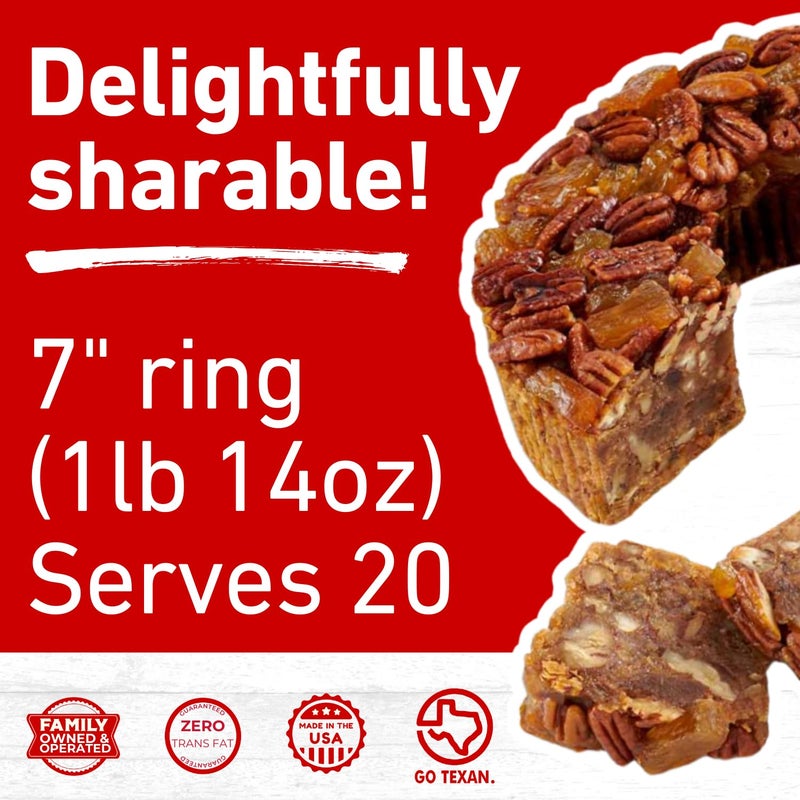 Collin Street Bakery Pineapple Pecan Cake (1 lb 14 oz) in Collectible Gift Tin - 115 Regular Size 7” Cake with Pecans, Pineapple, & Honey - Image 5