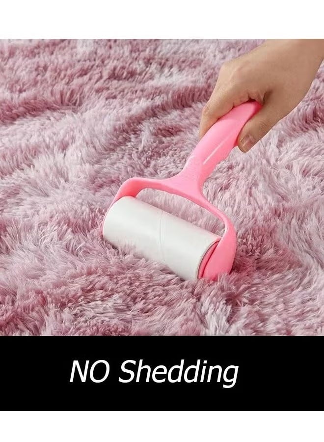 Berma Baby Velvet carpet, long shag carpet, modern carpet, fluffy living room carpet, super soft indoor carpet, suitable for bedroom, dining room home decoration, pink 160*200 cm - Image 3