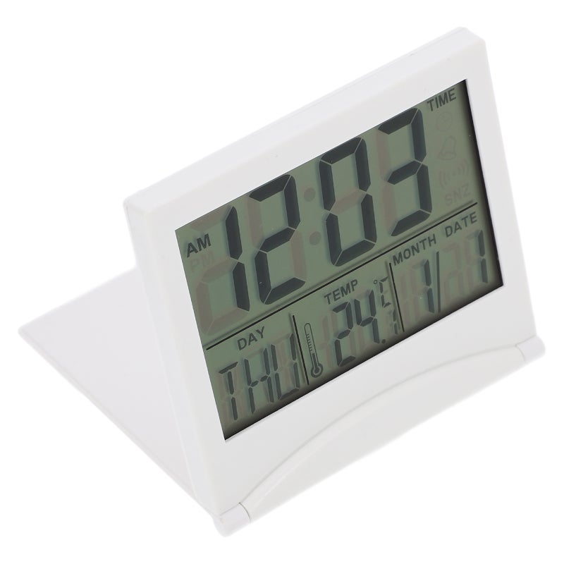 Alarm Clock Foldable Alarm Clock Calendar Temperature Display Clock - Image 4