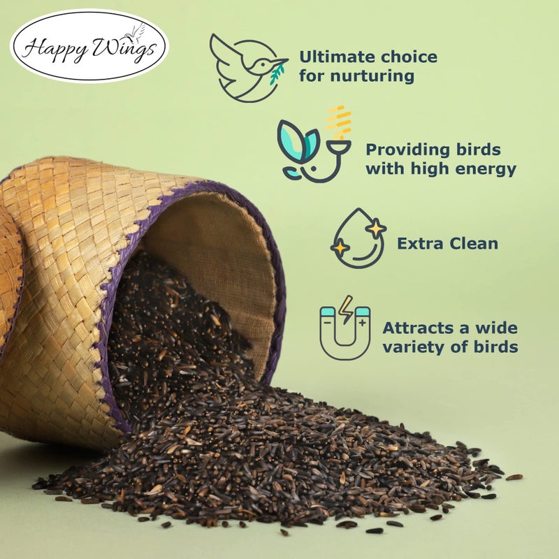 Happy Wings Nyjer Thistle Seeds for Wild Birds 15 lbs No Grow Premium Bird Seed Attracts Finches, Goldfinches, Ideal for Year-Round Feeding High in Protein and Energy. - Image 5