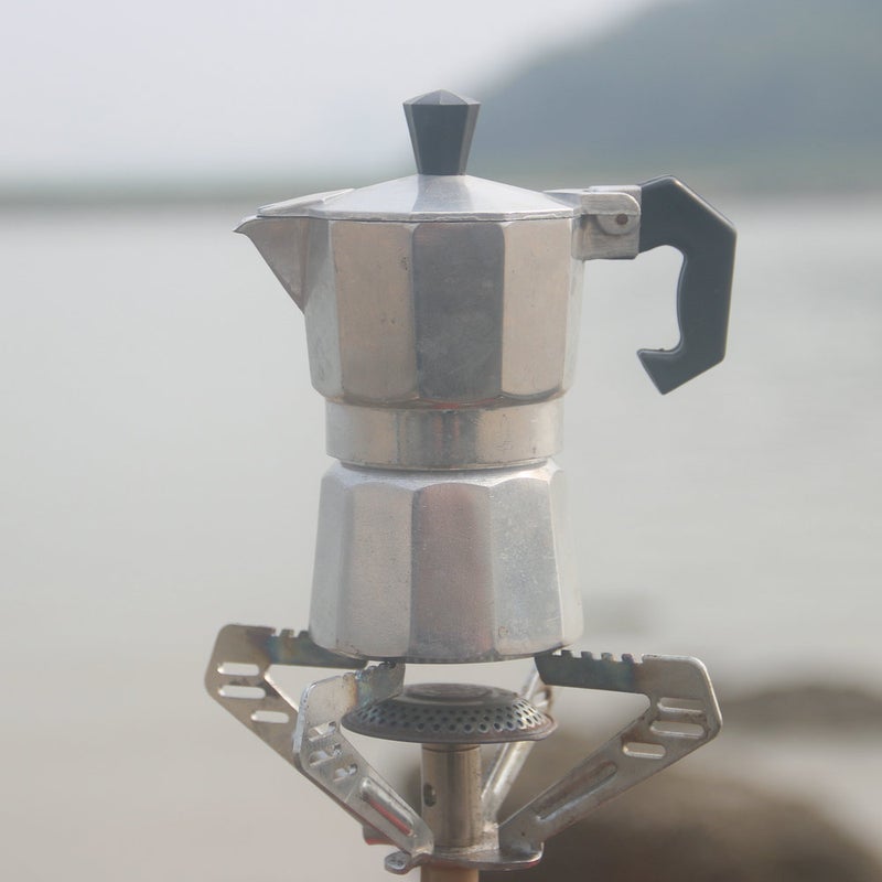 Hot Selling Aluminum Outdoor Household Hand-Brewing Octagon Moka Pot Coffee Pot Espresso Coffee Hand-Brewing Set White 