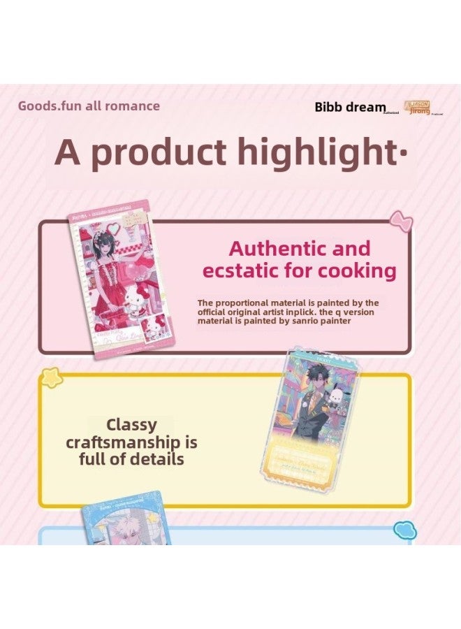 Collection Card Agency Time Agent Sanrio Acrylic Long Card Secret Language Time Joint Collection Card Animation Surrounding-Color:Time Agent*sanrio-acrylic Long Card [full Box Of 10 Packs]  - Image 3