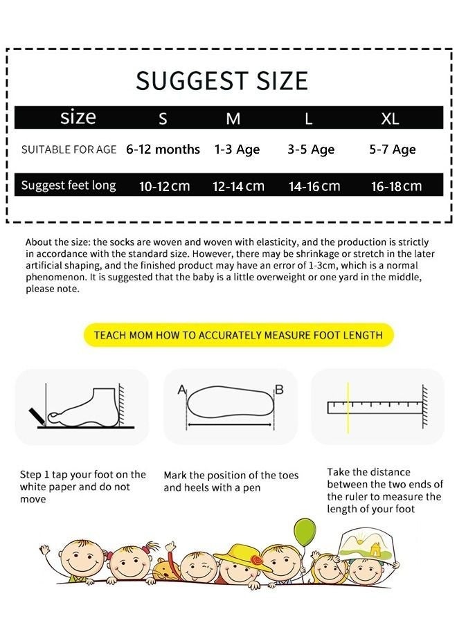 6 Pairs Of Cotton Non-Slip Striped Baby Socks for Kids Boys' Socks Girl Socks Grey - Image 5