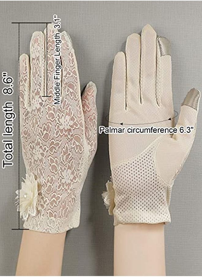 Generic - Pair of Sun Uv Protection Gloves Beige - Image 1