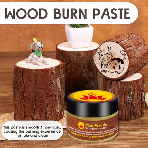 1DFAUL Wooden Burning Paste, 4 OZ Wood Burn Gel with Silicone Squeegee for Crafting, Drawing and DIY Arts, Create Beautiful Art in Minutes, Personalize Your Craft - Image 3