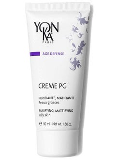 يونكا كريم Yonka Creme Pg Creme (50 مل) كريم واقي مطفأ اللمعة للبشرة الدهنية، علاج متوازن مضاد للشيخوخة من أجل اللمعان والاحمرار، خالي من البارابين  - Image 1