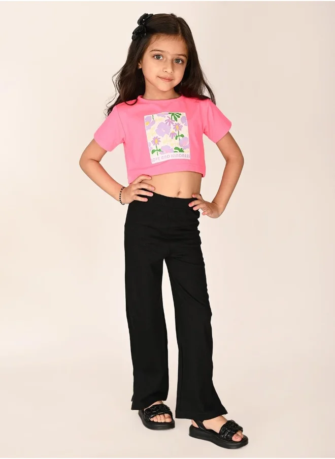 ليلك Beige Black Girls Wear Clothing set