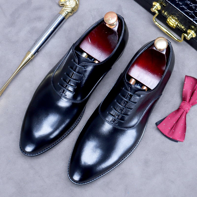 [Big Sale] Leather Shoes Cowhide Genuine Leather Boys British Business Pointed Toe Men'S Clay Shoes Formal Leather Shoes Dropshipping - Image 3