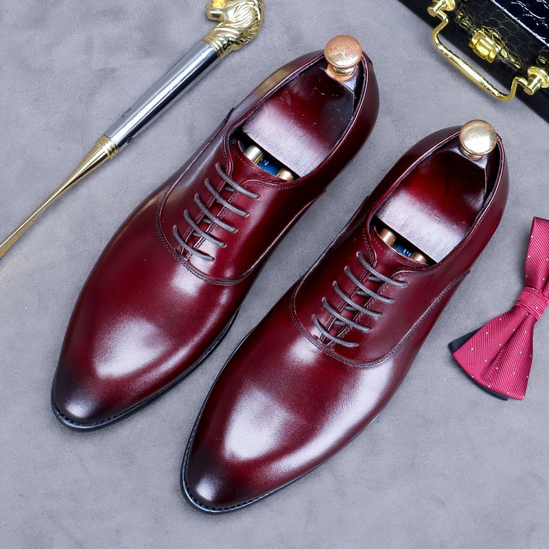 [Big Sale] Leather Shoes Cowhide Genuine Leather Boys British Business Pointed Toe Men'S Clay Shoes Formal Leather Shoes Dropshipping - Image 2