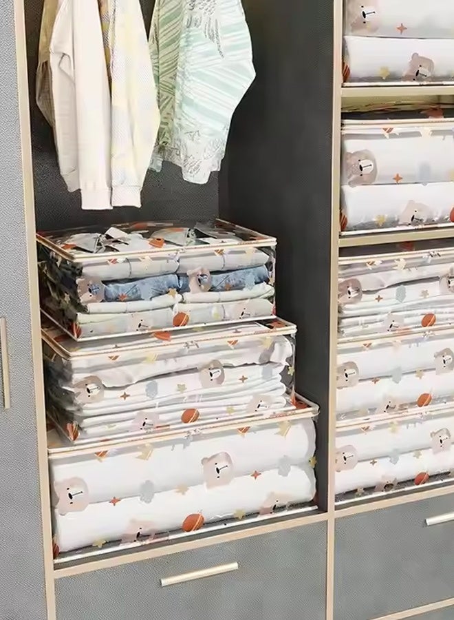 تخزين ملابس,حقيبة تخزين الملابس، حقيبة تخزين اللحاف بسعة كبيرة، مع نافذة شفافة، صندوق تخزين خزانة كبير بسحاب، للألحفة والبطانيات والفراش - Image 2