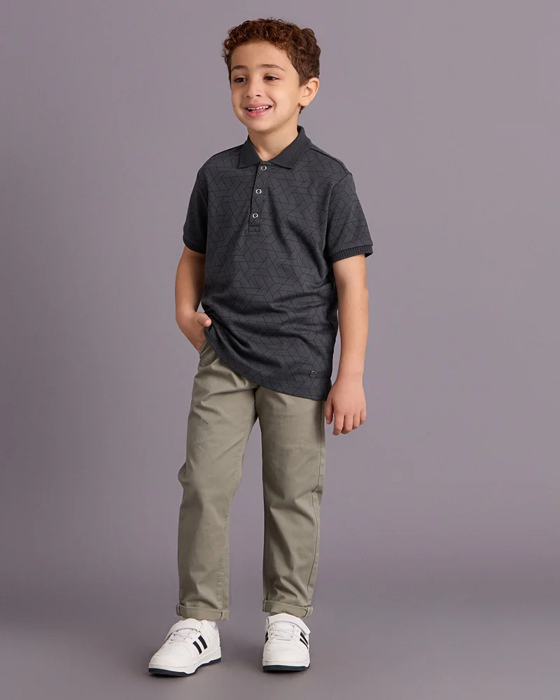 Redtag Boys Green Pull-on Trouser