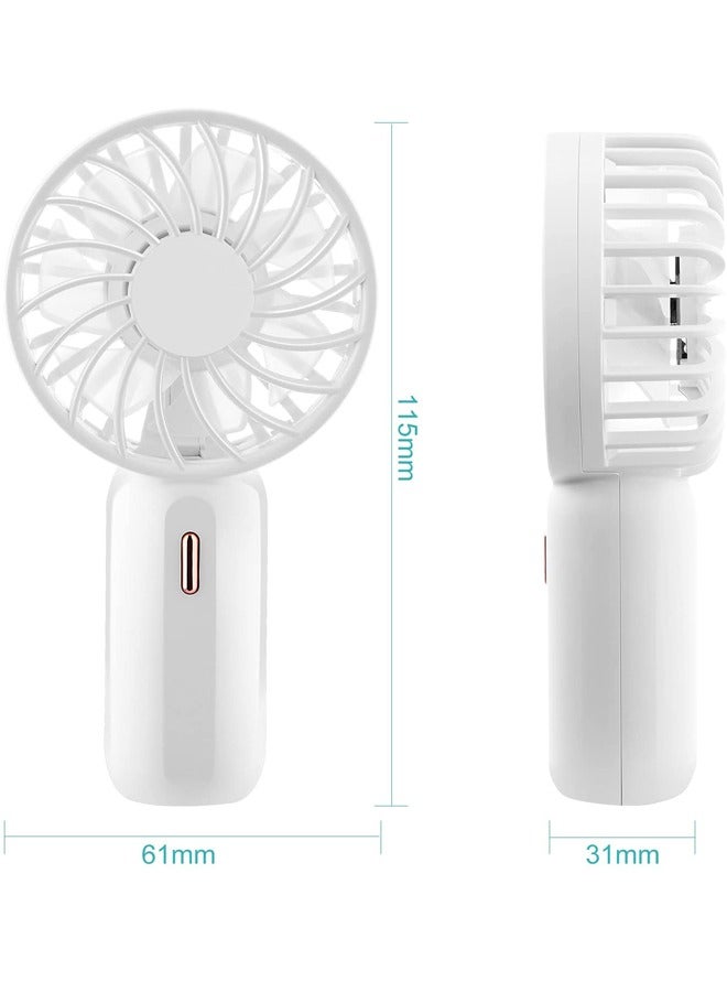 Padom Handheld Mini Fan Battery Operated Small Personal Portable Fan Speed Adjustable USB Rechargeable Fan for Kids Girls Women Men Home Office Indoor Outdoor Travelling - Image 5