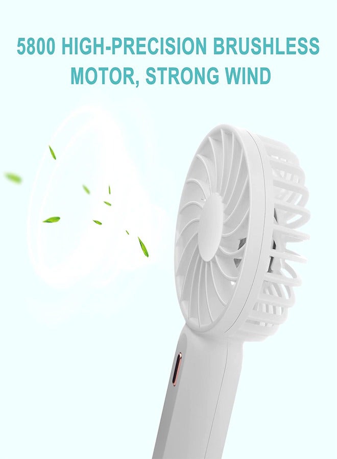 Padom Handheld Mini Fan Battery Operated Small Personal Portable Fan Speed Adjustable USB Rechargeable Fan for Kids Girls Women Men Home Office Indoor Outdoor Travelling - Image 4