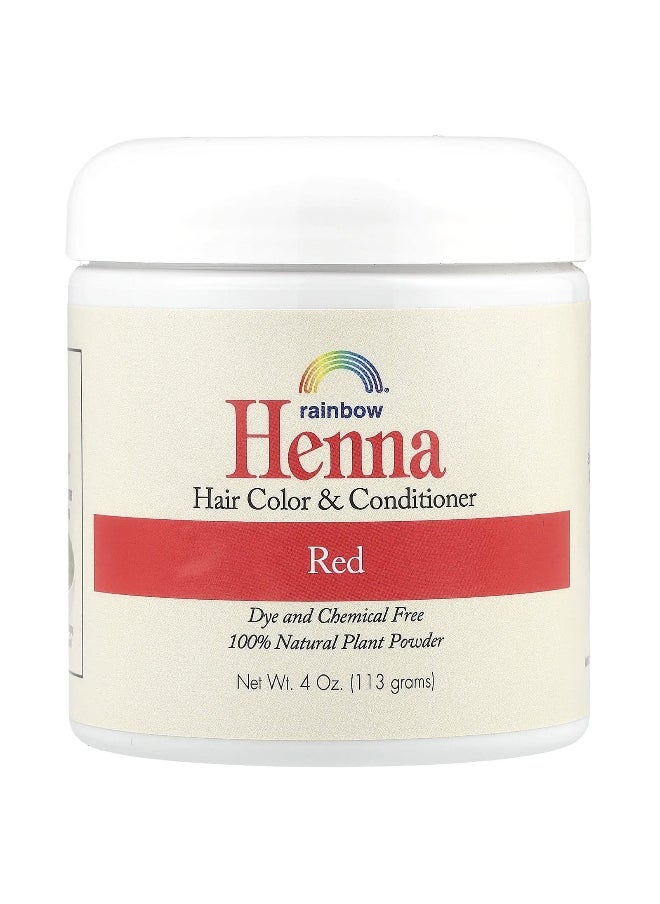 Rainbow Research Rainbow Research, Henna, Hair Color and Conditioner, Red, 4 oz (113 g)  - Image 1