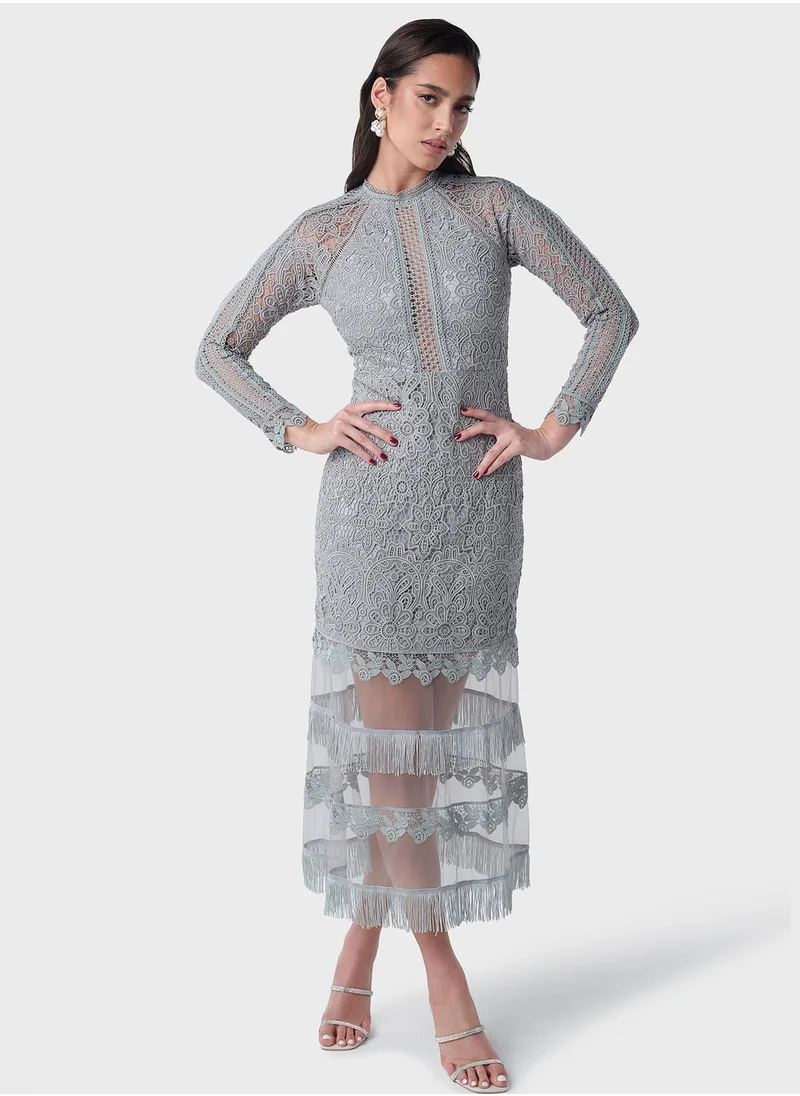 Threadz by Ajooni Lace Detailed Dress