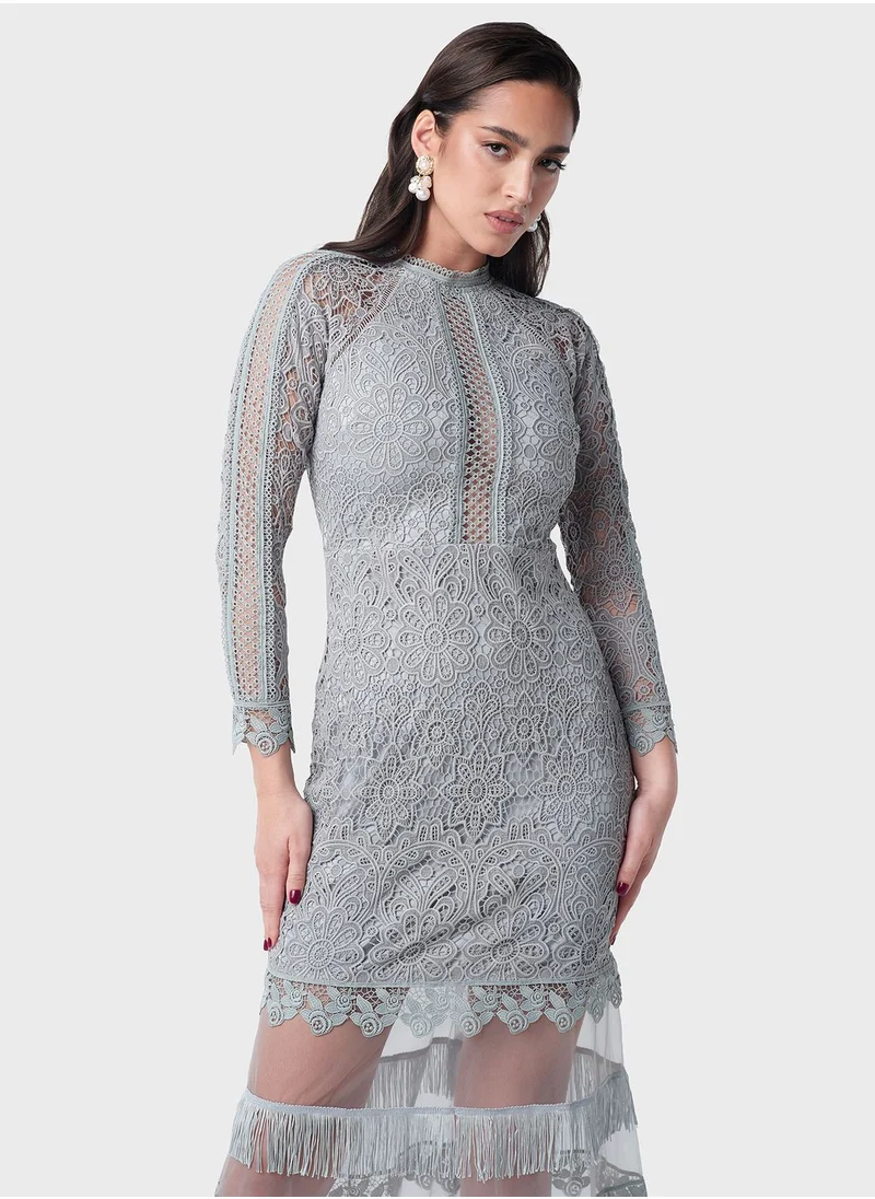 Threadz by Ajooni Lace Detailed Dress