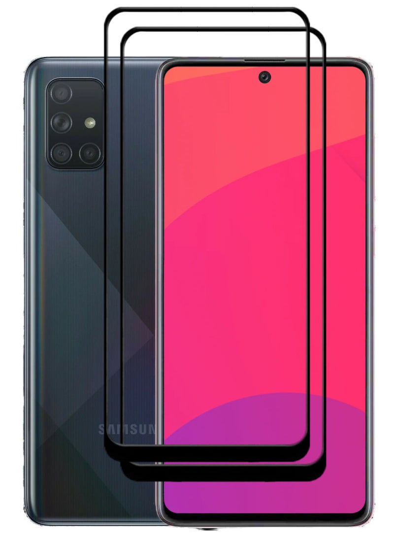 ACLIX 2 Pieces Antistatic ESD Dustproof Premium Quality High Definition Tempered Glass Screen Protector Designed For Samsung Galaxy A71 - Image 1