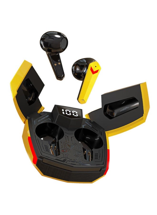 Wireless Gaming Earbuds, Low Latency Games Earphones Bluetooth V5.3 Headphones with Charging Case, Noise Cancelling True Wireless Stereo Games & Music Mode Home Outdoor Yellow - Image 2