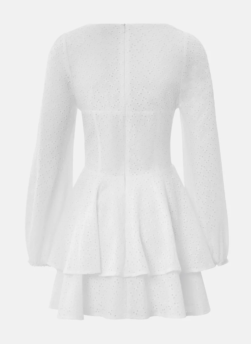 Lichi Fitted mini dress with corset bodice and puffy skirt