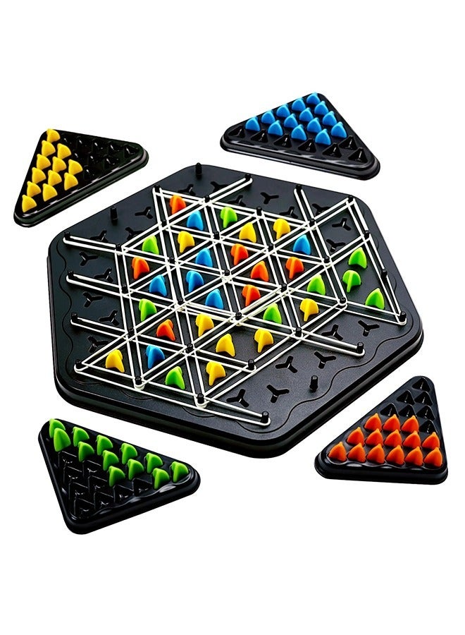 شيبشيب لعبة شطرنج المثلث المتسلسل، ألعاب طاولة للعائلة والأطفال والكبار، من لاعبين اثنين إلى أربعة - Image 1