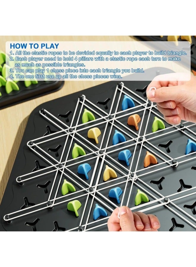 شيبشيب لعبة شطرنج المثلث المتسلسل، ألعاب طاولة للعائلة والأطفال والكبار، من لاعبين اثنين إلى أربعة - Image 2