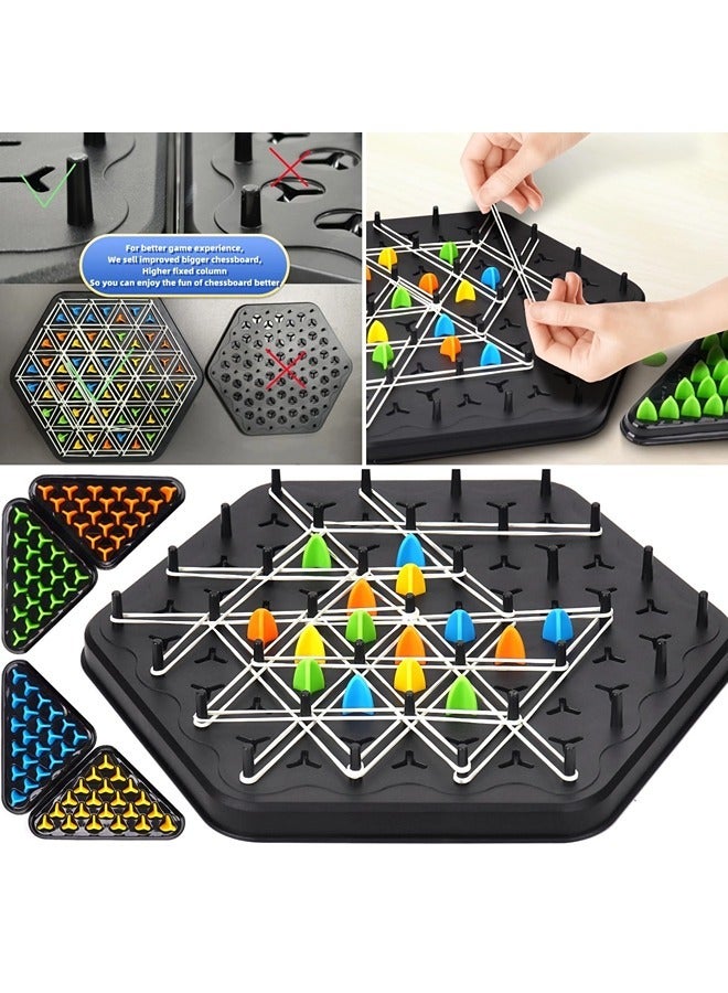 شيبشيب لعبة شطرنج المثلث المتسلسل، ألعاب طاولة للعائلة والأطفال والكبار، من لاعبين اثنين إلى أربعة - Image 3