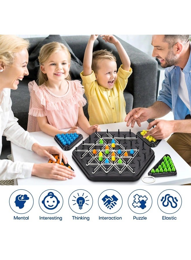 شيبشيب لعبة شطرنج المثلث المتسلسل، ألعاب طاولة للعائلة والأطفال والكبار، من لاعبين اثنين إلى أربعة - Image 4