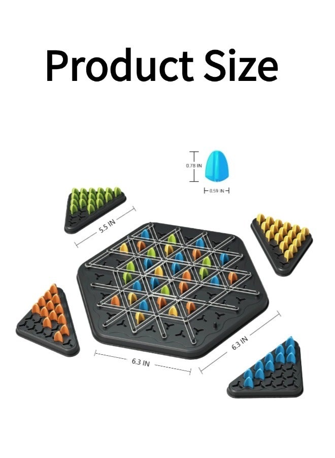 شيبشيب لعبة شطرنج المثلث المتسلسل، ألعاب طاولة للعائلة والأطفال والكبار، من لاعبين اثنين إلى أربعة - Image 5
