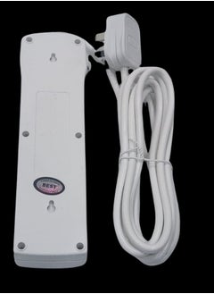 Best Power Strips Extension Cord | 3 Sockets Universal Plug Adapter with 3Meter Bold Extension Cable | Power Socket | Extension Board | Extension Cable | Extension Socket For Home,Office,Kitchen ,Travel And More (White) ((3Meter))  - Image 2
