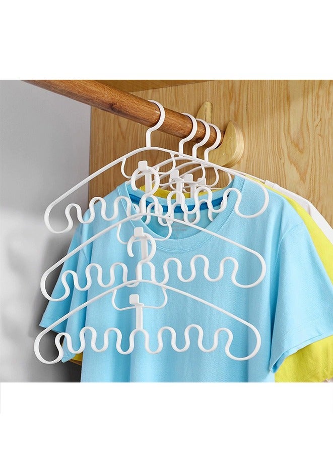 Wave Pattern Stackable Hanger, Sling Underwear Plastic Hanger,Non Slip Hangers Set (White 10 PCS) - Image 4