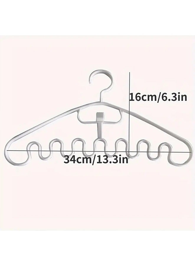 Wave Pattern Stackable Hanger, Sling Underwear Plastic Hanger,Non Slip Hangers Set (White 10 PCS) - Image 5