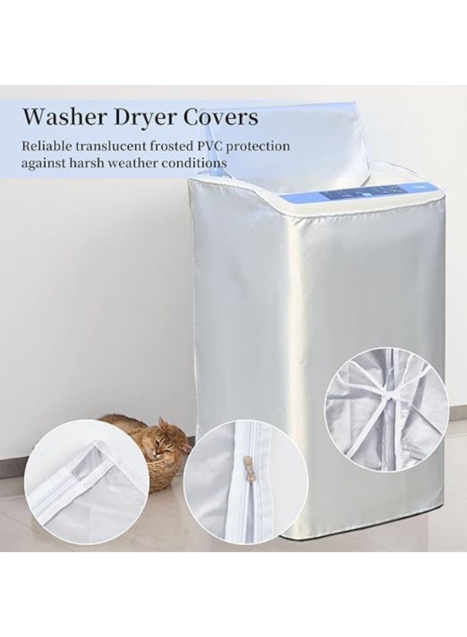 DUNISO Washing Machine Cover W25" x D25" x H40", Dustproof, Waterproof and Sunproof Top Loading Machine Protective Cover, Dryer Cover for Indoor and Outdoor Washing Machine Accessories - Image 3