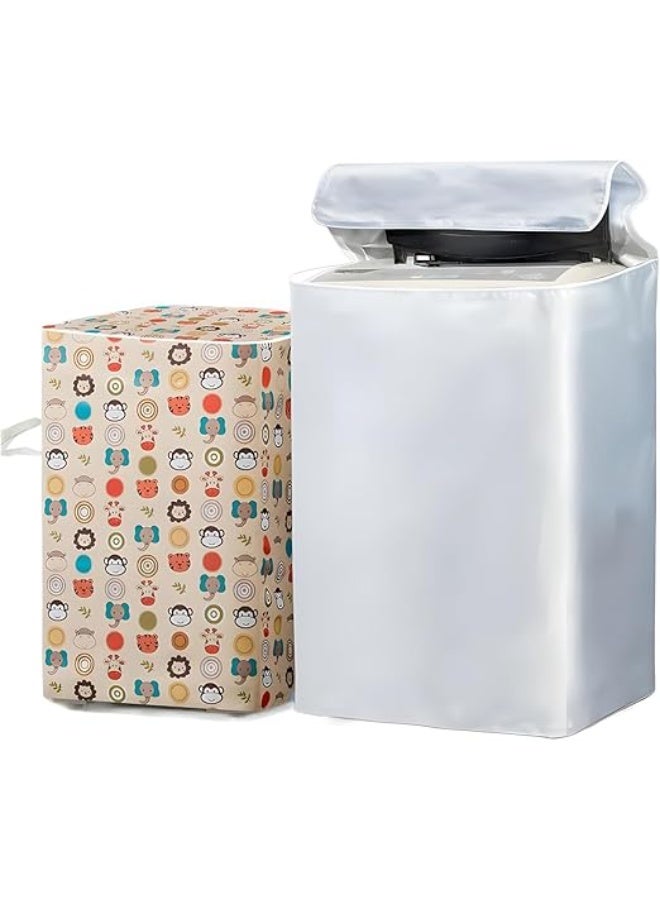 DUNISO Washing Machine Cover W25" x D25" x H40", Dustproof, Waterproof and Sunproof Top Loading Machine Protective Cover, Dryer Cover for Indoor and Outdoor Washing Machine Accessories - Image 1