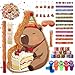 Guiqulai Capybara Piata Party Set Animal Themed Birthday Party Supplies with Pencils Snap Bracelets Stamps Keychains Stickers for Birthday Baby Shower Party - Image 2