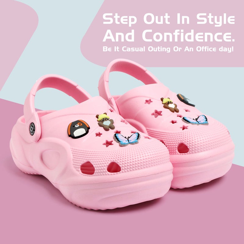 Face كروكس وردية مع زينة ممتعة للفتيات - Image 2