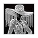 Larkipuzz Elegant Crystal Women Puzzles for Adults 1000 Pieces Black White Diamond Jigsaw Puzzle Impossible Challenging Art Puzzles - Image 4